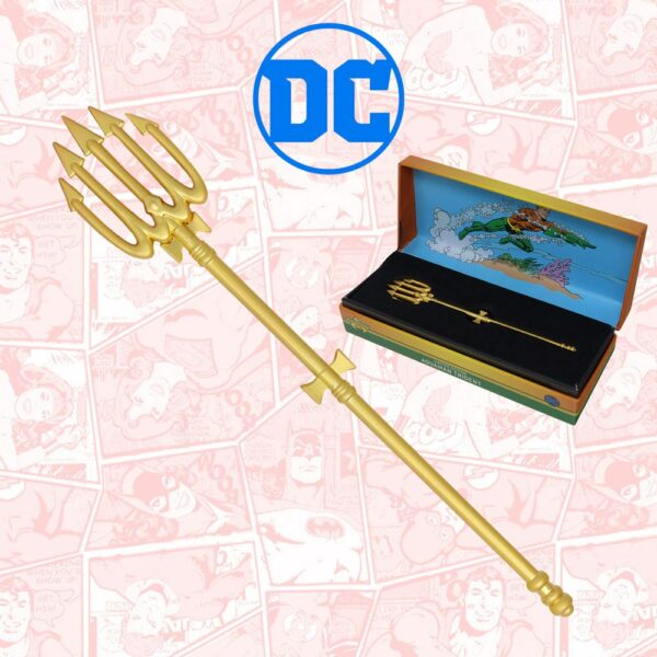 DC COMICS - Mini Réplique Trident Aquaman Plaqué Or – Image 12