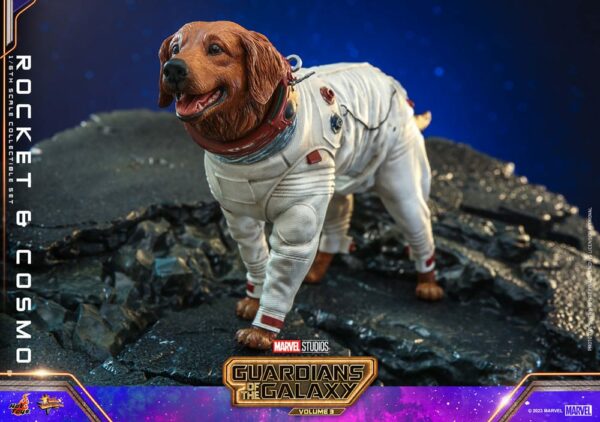 MARVEL - Figurines 1/6 Rocket Raccoon & Cosmo Movie Masterpiece Les Gardiens de la Galaxie Vol.3 16 cm – Image 4