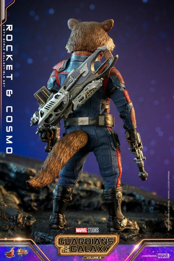 MARVEL - Figurines 1/6 Rocket Raccoon & Cosmo Movie Masterpiece Les Gardiens de la Galaxie Vol.3 16 cm – Image 9