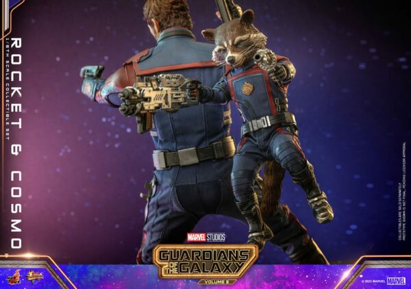 MARVEL - Figurines 1/6 Rocket Raccoon & Cosmo Movie Masterpiece Les Gardiens de la Galaxie Vol.3 16 cm – Image 12