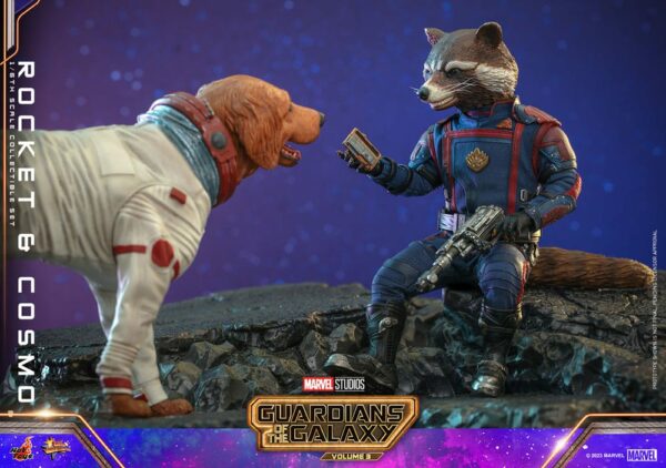 MARVEL - Figurines 1/6 Rocket Raccoon & Cosmo Movie Masterpiece Les Gardiens de la Galaxie Vol.3 16 cm – Image 15