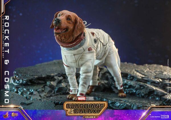 MARVEL - Figurines 1/6 Rocket Raccoon & Cosmo Movie Masterpiece Les Gardiens de la Galaxie Vol.3 16 cm – Image 16