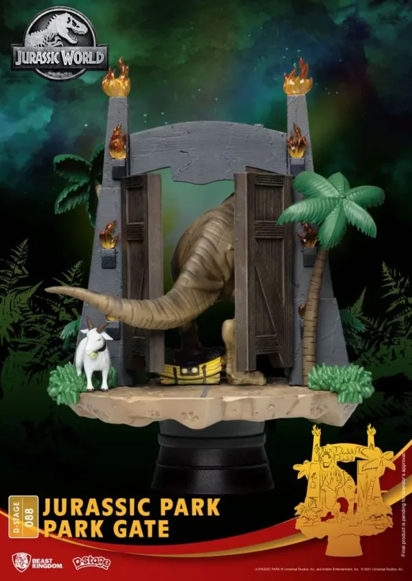 JURASSIC PARK - Figurine T-Rex Diorama D-Stage Park Gate 15 cm – Image 4