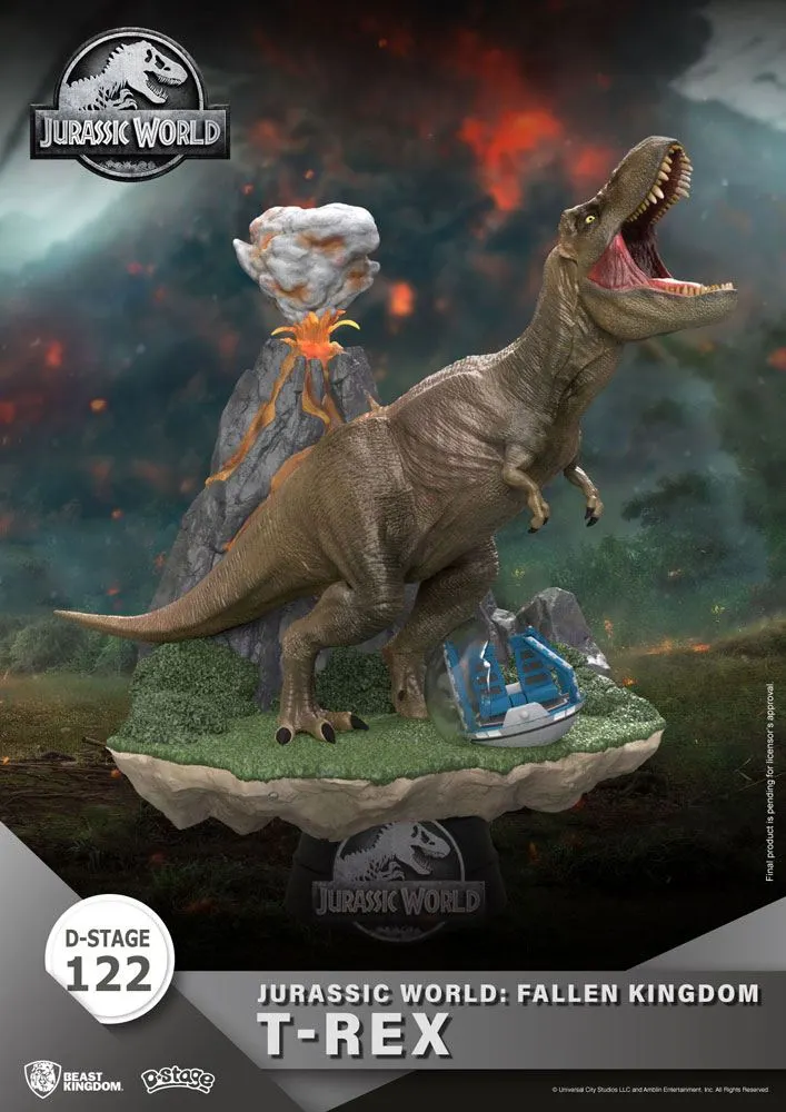 JURASSIC WORLD - Figurine T-Rex Diorama D-Stage 13 cm (Fallen Kingdom)