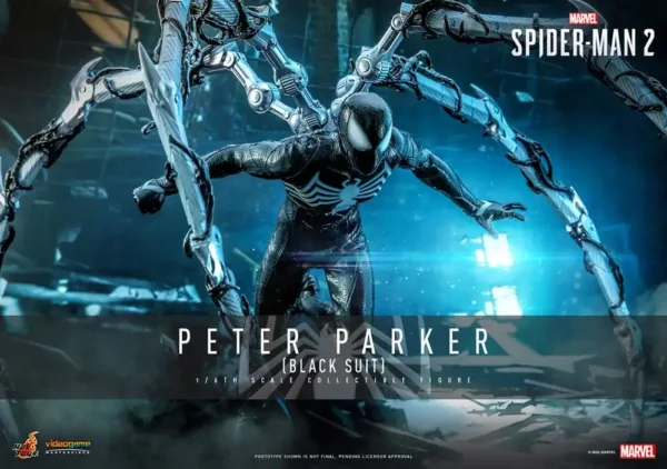 MARVEL – Figurine 1/6 Video Game Masterpiece Spider-Man (Black Suit) 30 cm – Image 2