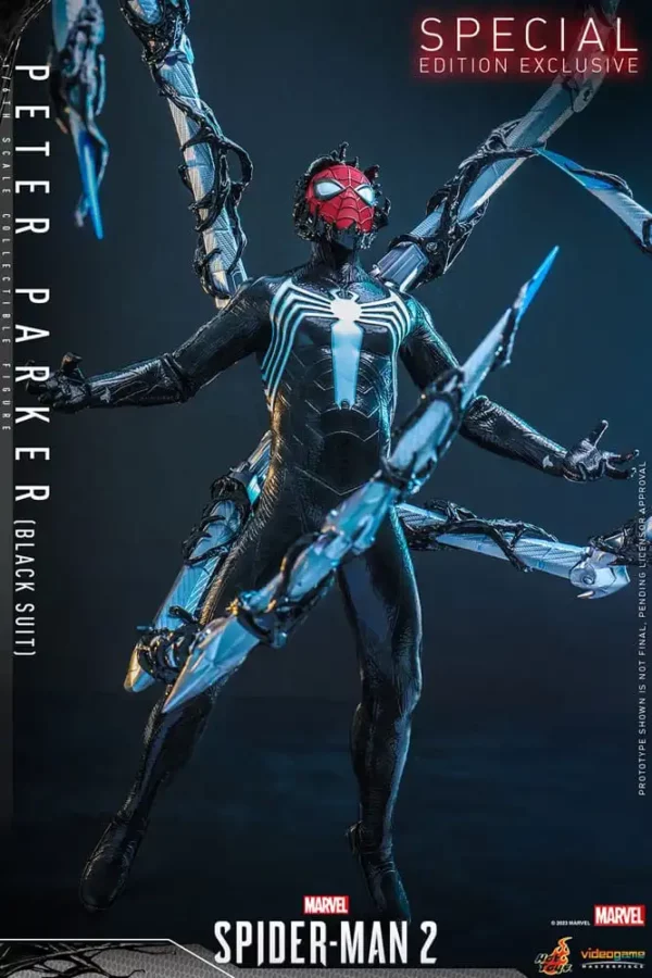 MARVEL – Figurine 1/6 Video Game Masterpiece Spider-Man (Black Suit) 30 cm – Image 4