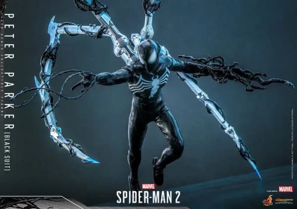 MARVEL – Figurine 1/6 Video Game Masterpiece Spider-Man (Black Suit) 30 cm – Image 7
