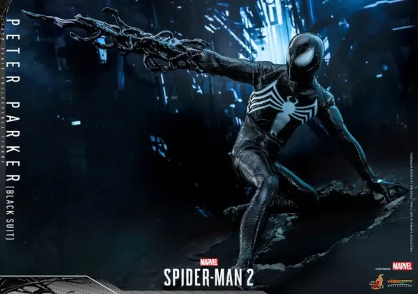 MARVEL – Figurine 1/6 Video Game Masterpiece Spider-Man (Black Suit) 30 cm – Image 8