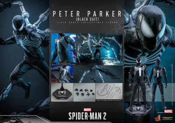 MARVEL – Figurine 1/6 Video Game Masterpiece Spider-Man (Black Suit) 30 cm – Image 16