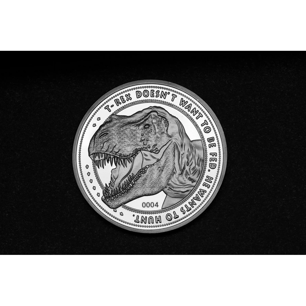 JURASSIC PARK - Pièce de Collection 25ème Anniversaire T-Rex Silver Edition
