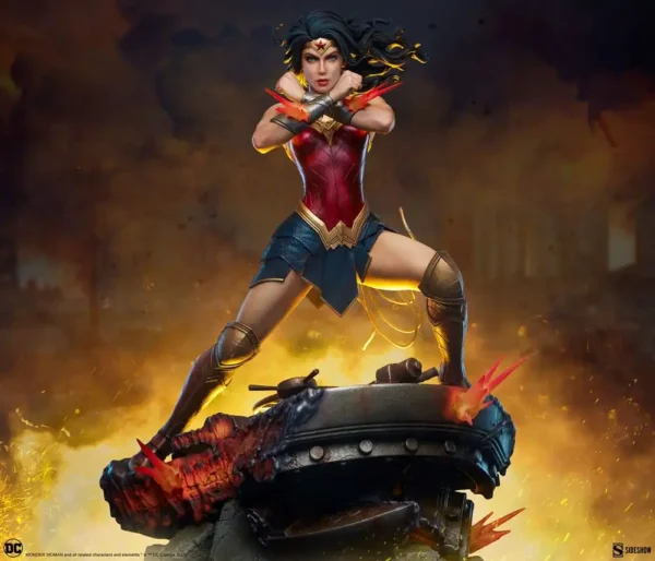 DC COMICS - Statuette Premium Format Wonder Woman: Saving the Day 50 cm – Image 5