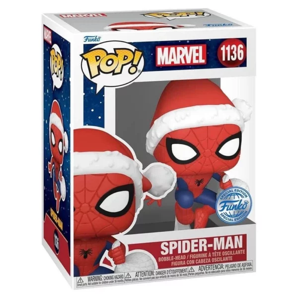 Spider-Man avec Bonnet de Père Noël - Figurine Marvel Funko POP! n°1136 – Image 2