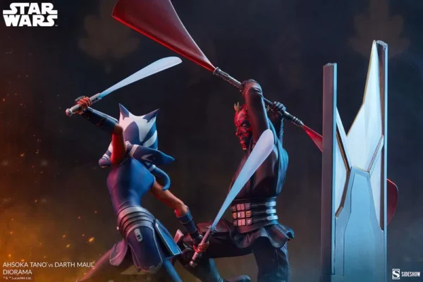 STAR WARS - Statuette The Clone Wars Ahsoka Tano vs Dark Maul 51 cm – Image 2