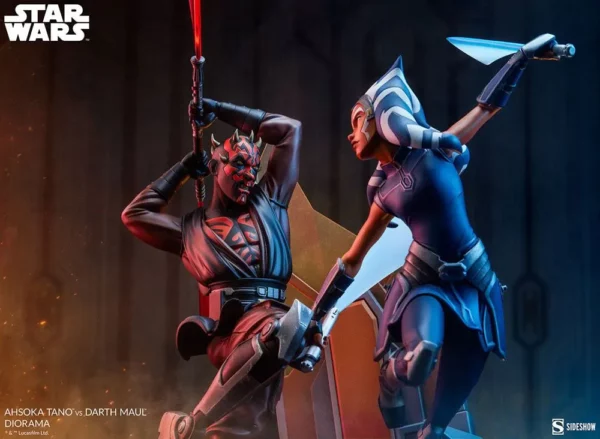 STAR WARS - Statuette The Clone Wars Ahsoka Tano vs Dark Maul 51 cm – Image 3