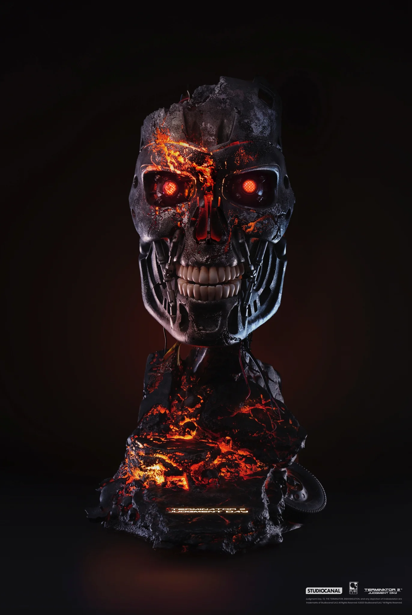 TERMINATOR - Réplique 1/1 Masque T-800 Endoskeleton Battle Damaged Version 46 cm