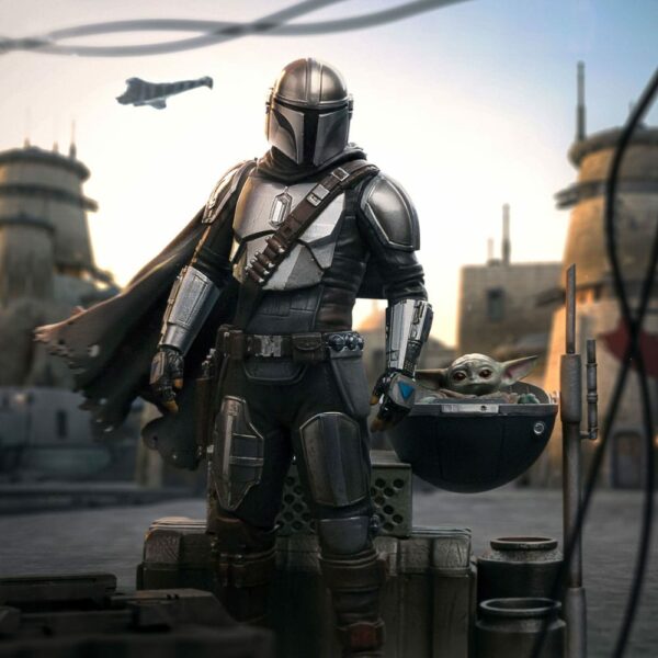 STAR WARS – Statuette 1/10 Art Scale The Mandalorian Din Djarin & Din Grogu 21 cm – Image 6