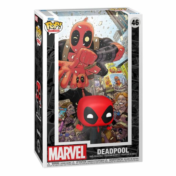 Deadpool in Black Suit Comic Cover – Figurine Marvel Funko POP! n°46 – Image 2