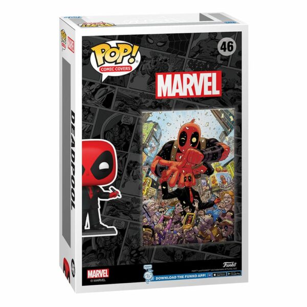 Deadpool in Black Suit Comic Cover – Figurine Marvel Funko POP! n°46 – Image 3