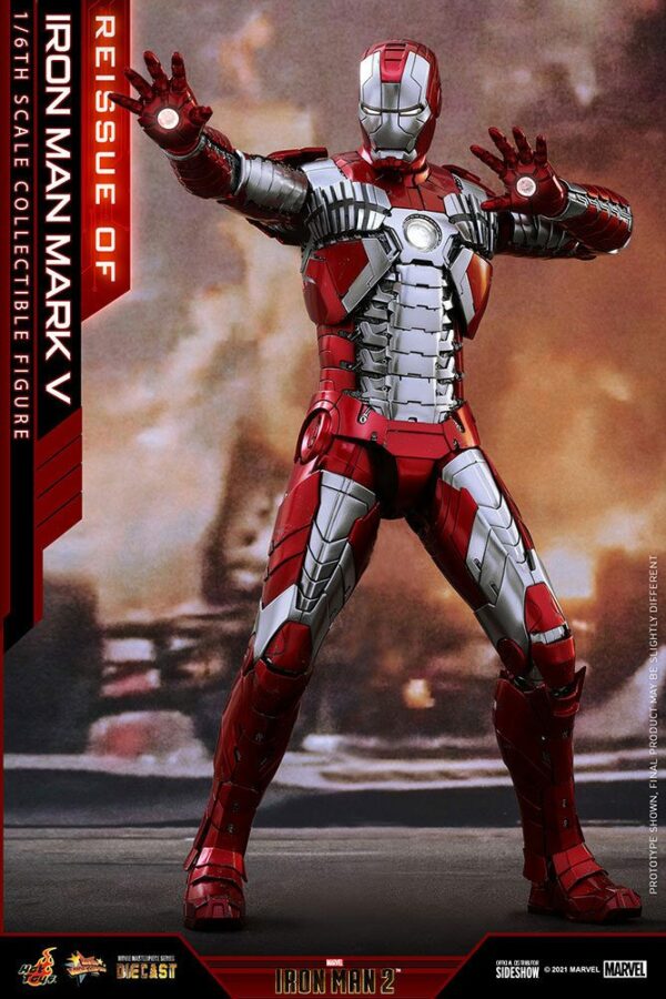 MARVEL – Figurine 1/6 Movie Masterpiece Series Diecast Iron Man Mark V (Iron Man 2) 32 cm – Image 3