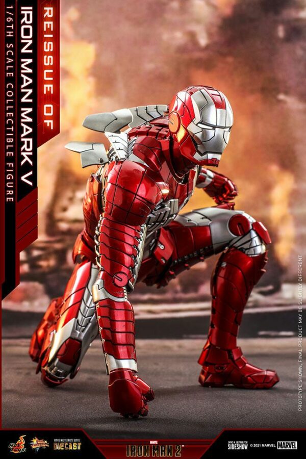 MARVEL – Figurine 1/6 Movie Masterpiece Series Diecast Iron Man Mark V (Iron Man 2) 32 cm – Image 5