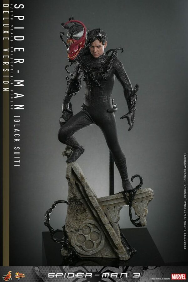 MARVEL – Figurine 1/6 Movie Masterpiece Spider-Man 3 (Black Suit) Deluxe Version 30 cm – Image 2