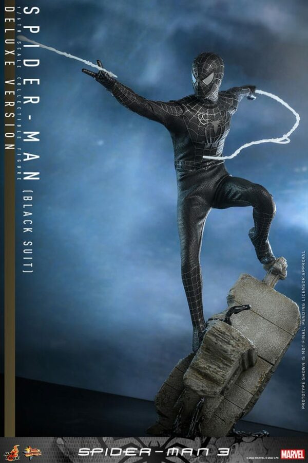 MARVEL – Figurine 1/6 Movie Masterpiece Spider-Man 3 (Black Suit) Deluxe Version 30 cm – Image 3