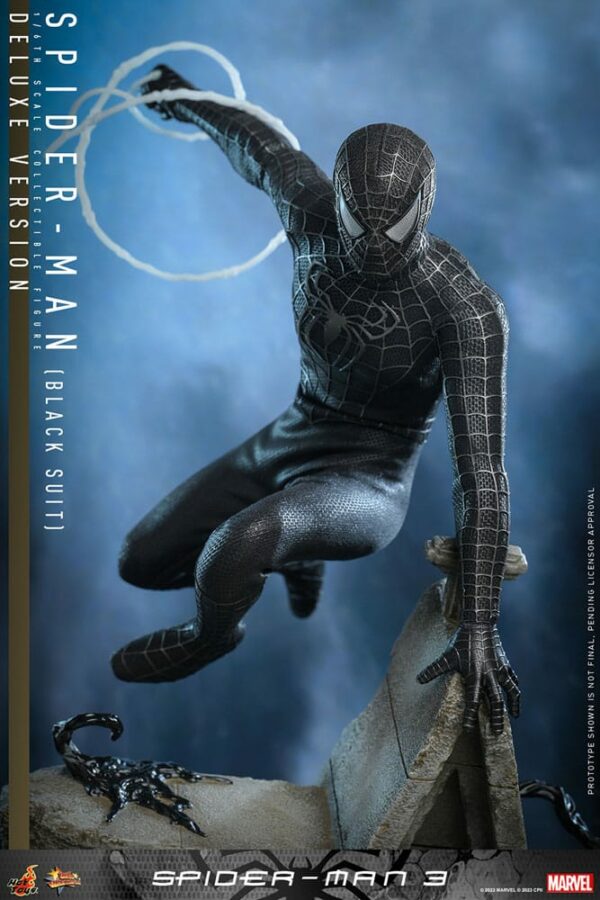 MARVEL – Figurine 1/6 Movie Masterpiece Spider-Man 3 (Black Suit) Deluxe Version 30 cm – Image 4