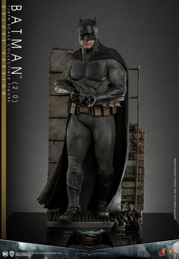 DC COMICS – Batman v Superman : L'Aube de la Justice Figurine Movie Masterpiece 1/6 Batman 2.0 Deluxe Version 30 cm – Image 6