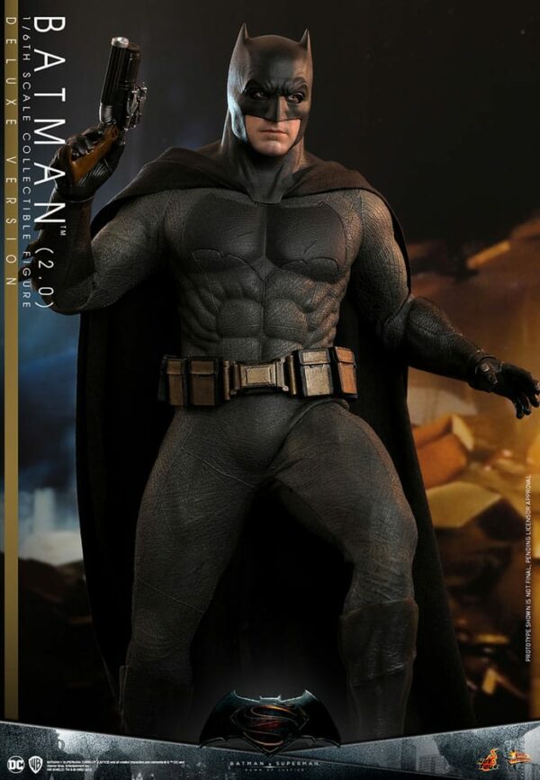 DC COMICS – Batman v Superman : L'Aube de la Justice Figurine Movie Masterpiece 1/6 Batman 2.0 Deluxe Version 30 cm – Image 7