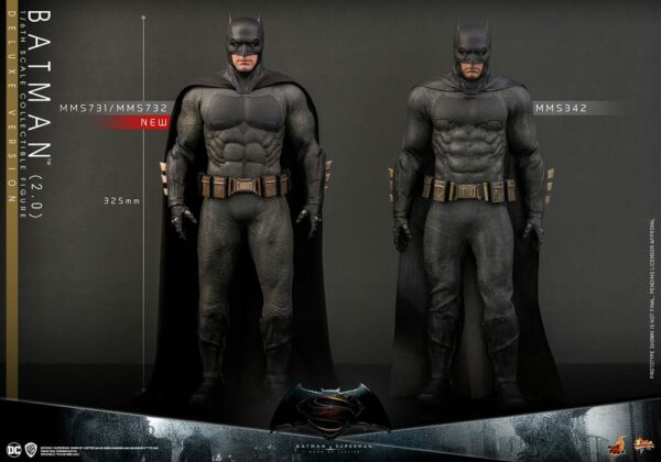 DC COMICS – Batman v Superman : L'Aube de la Justice Figurine Movie Masterpiece 1/6 Batman 2.0 Deluxe Version 30 cm – Image 20