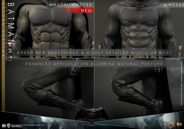 DC COMICS – Batman v Superman : L'Aube de la Justice Figurine Movie Masterpiece 1/6 Batman 2.0 Deluxe Version 30 cm – Image 21