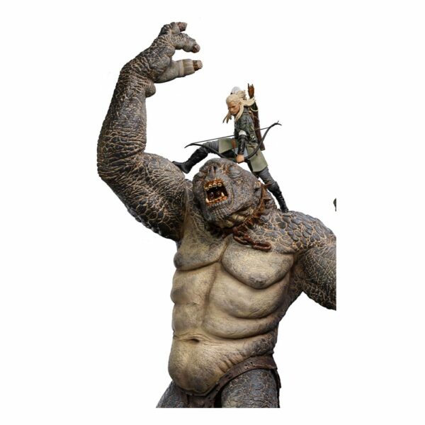 LE SEIGNEUR DES ANNEAUX – Statuette 1/10 Deluxe Art Scale Legolas vs Troll des Cavernes – Image 2
