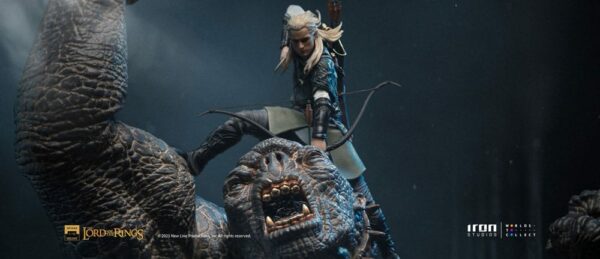LE SEIGNEUR DES ANNEAUX – Statuette 1/10 Deluxe Art Scale Legolas vs Troll des Cavernes – Image 7