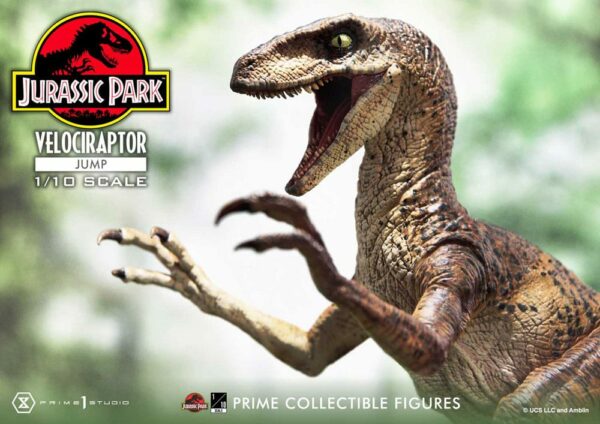 JURASSIC PARK – Statuette 1/10 Prime Collectibles Vélociraptor Jump 21 cm – Image 3