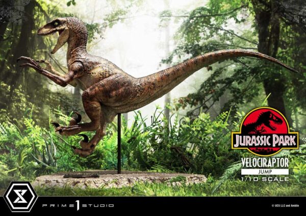 JURASSIC PARK – Statuette 1/10 Prime Collectibles Vélociraptor Jump 21 cm – Image 5