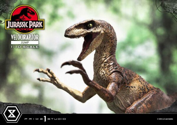 JURASSIC PARK – Statuette 1/10 Prime Collectibles Vélociraptor Jump 21 cm – Image 6