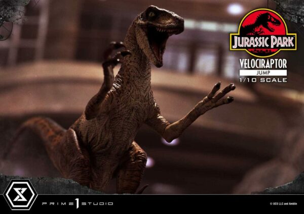 JURASSIC PARK – Statuette 1/10 Prime Collectibles Vélociraptor Jump 21 cm – Image 7