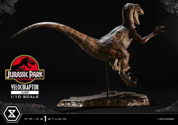 JURASSIC PARK – Statuette 1/10 Prime Collectibles Vélociraptor Jump 21 cm – Image 9