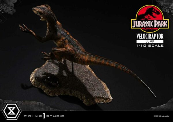 JURASSIC PARK – Statuette 1/10 Prime Collectibles Vélociraptor Jump 21 cm – Image 12