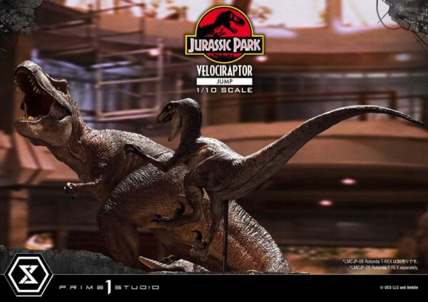 JURASSIC PARK – Statuette 1/10 Prime Collectibles Vélociraptor Jump 21 cm – Image 14