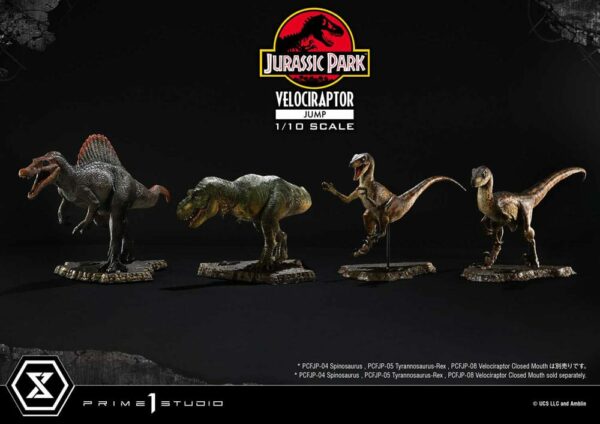 JURASSIC PARK – Statuette 1/10 Prime Collectibles Vélociraptor Jump 21 cm – Image 15