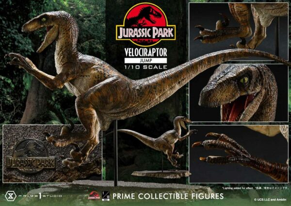 JURASSIC PARK – Statuette 1/10 Prime Collectibles Vélociraptor Jump 21 cm – Image 16