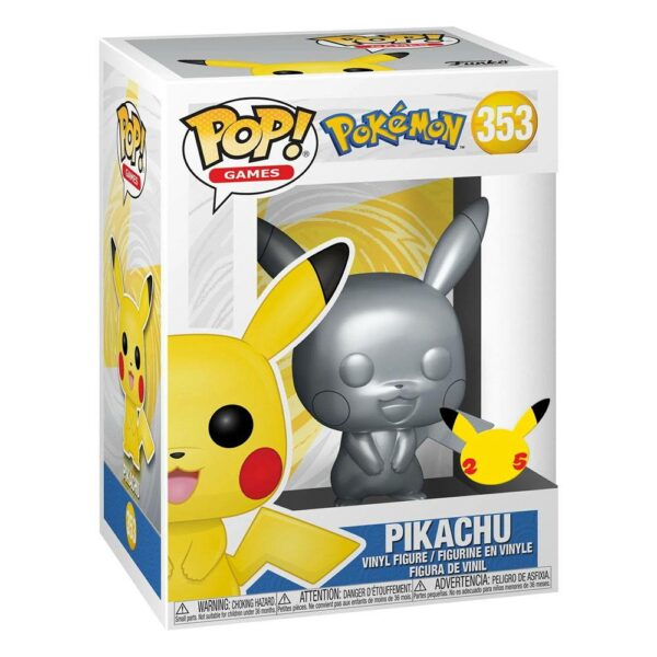 Pikachu (Silver Edition) – Figurine Pokémon Funko POP! n°353 – Image 2