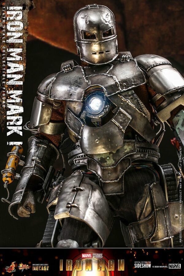 MARVEL – Figurine 1/6 Movie Masterpiece Iron Man Mark I 30 cm – Image 5