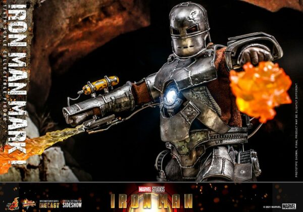 MARVEL – Figurine 1/6 Movie Masterpiece Iron Man Mark I 30 cm – Image 12