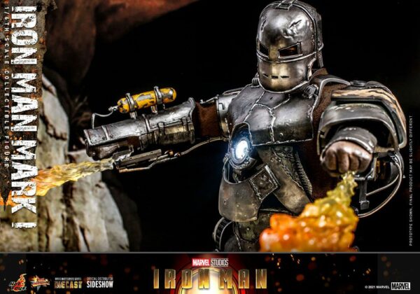 MARVEL – Figurine 1/6 Movie Masterpiece Iron Man Mark I 30 cm – Image 13