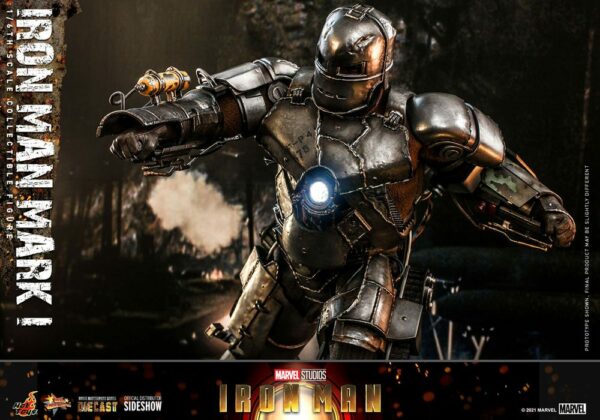 MARVEL – Figurine 1/6 Movie Masterpiece Iron Man Mark I 30 cm – Image 14
