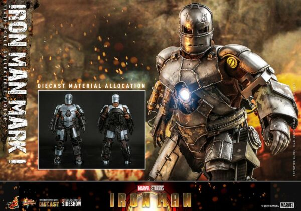 MARVEL – Figurine 1/6 Movie Masterpiece Iron Man Mark I 30 cm – Image 16