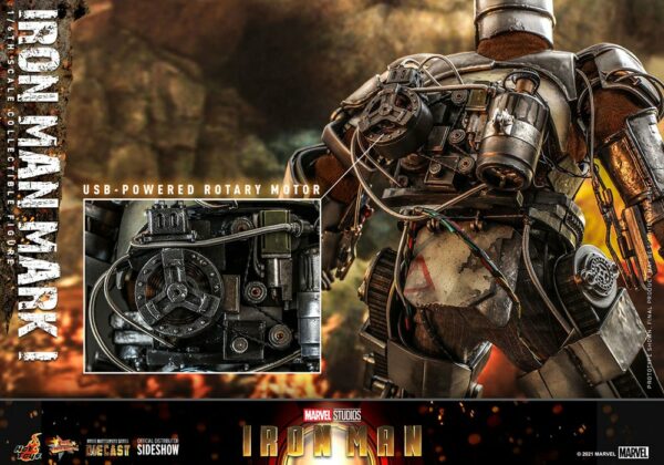 MARVEL – Figurine 1/6 Movie Masterpiece Iron Man Mark I 30 cm – Image 17