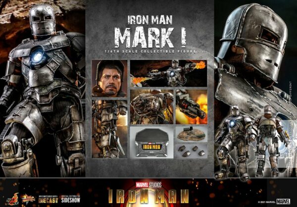 MARVEL – Figurine 1/6 Movie Masterpiece Iron Man Mark I 30 cm – Image 18